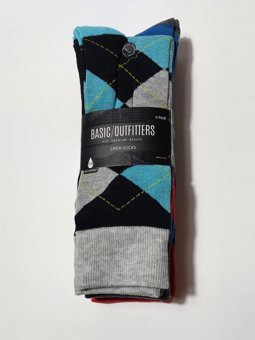 NWT Basic/Outfitters 4PK Mens Crew Socks